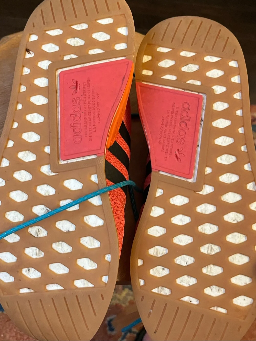 Adidas NMD R1 Coral Orange Boost Sneakers | Men’s 10.5 | Gum Sole | Athletic Run